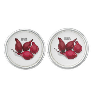 Shallot cartoon illustration cufflinks
