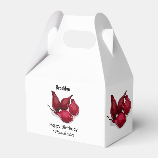 Shallot cartoon illustration favor boxes (Front Side)