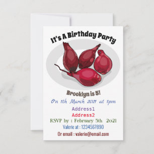 Shallot cartoon illustration invitation