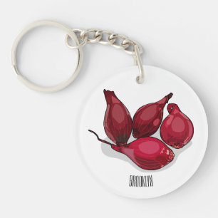 Shallot cartoon illustration keychain