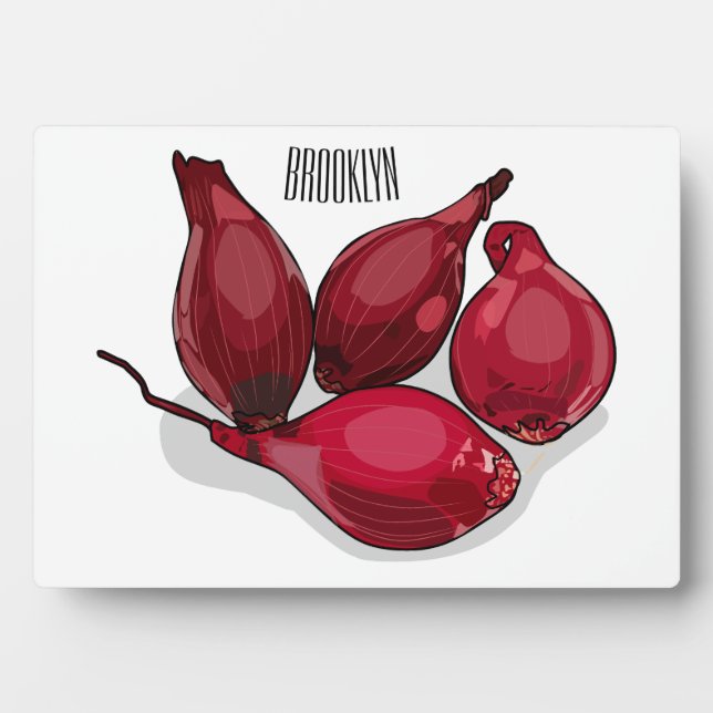 Shallot cartoon illustration plaque (Front)