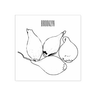 Shallot cartoon illustration rubber stamp