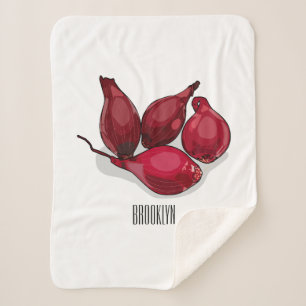 Shallot cartoon illustration sherpa blanket