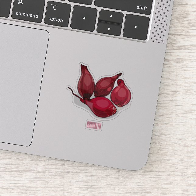 Shallot cartoon illustration sticker (Detail)