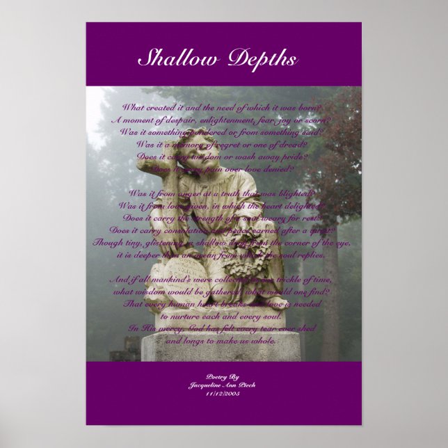 Shallow Depths Poetry Poster (Front)