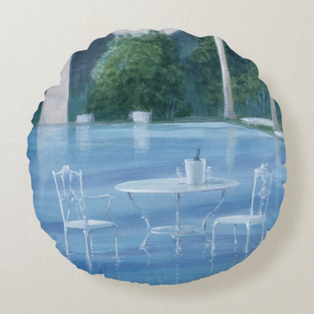 Shallow End Round Pillow (Front)