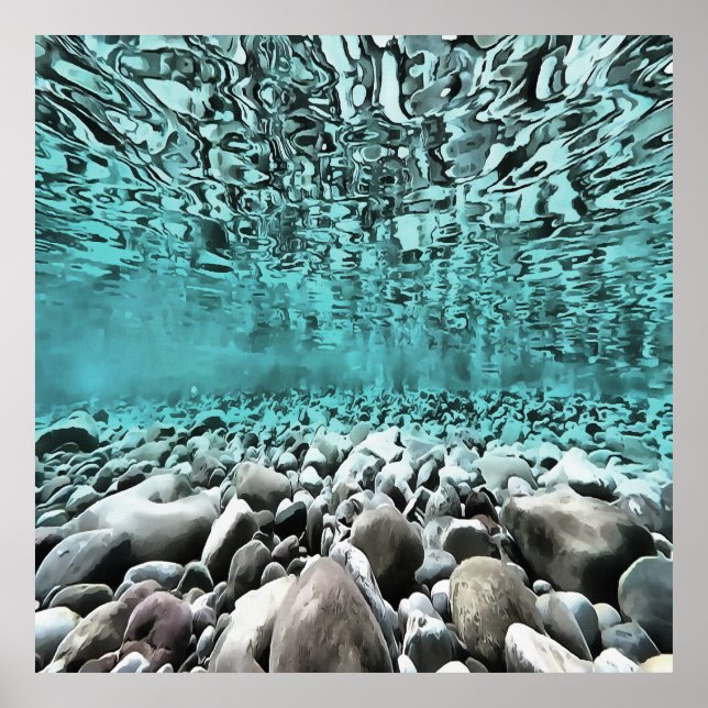 Shallow Waters Artistic Aegean Art Poster (Front)