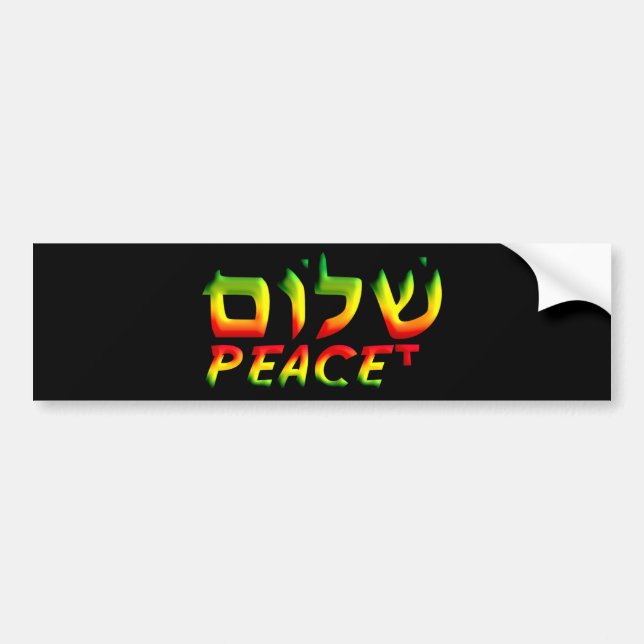 Shalom Bumper Sticker (Front)