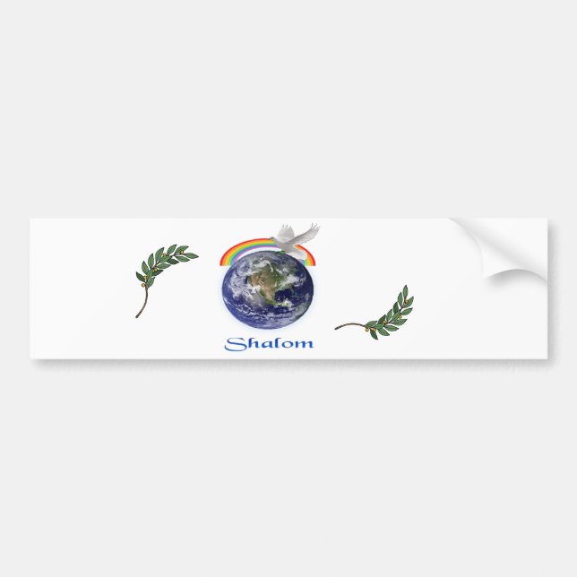 shalom bumper sticker (Front)