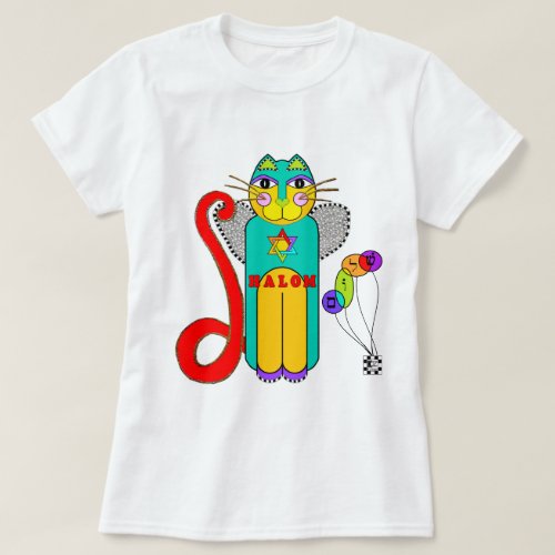 Shalom Cat Tail T_Shirt