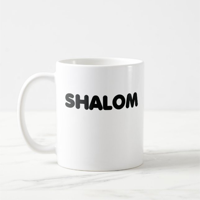 Shalom Coffee Mug (Left)