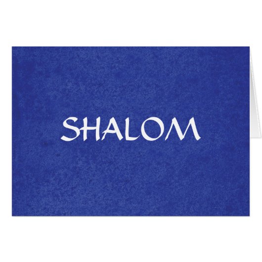 Shalom Distressed Blue Background Cards (Front Horizontal)