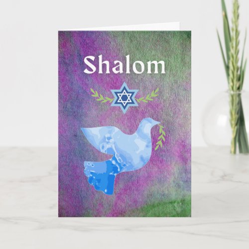 Shalom for Rosh Hashanah Peace Dove Holiday Card