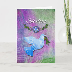 Shalom for Rosh Hashanah, Peace Dove Holiday Card