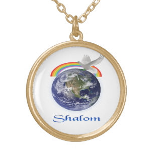 shalom gold plated necklace