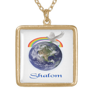 shalom gold plated necklace
