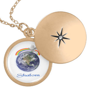 shalom gold plated necklace