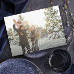 Shalom Hand Lettering Hanukkah Photo Holiday Card<br><div class="desc">Customize with your name,  year,  add more text and photos to the back. Original hand lettering by Becky Nimoy</div>