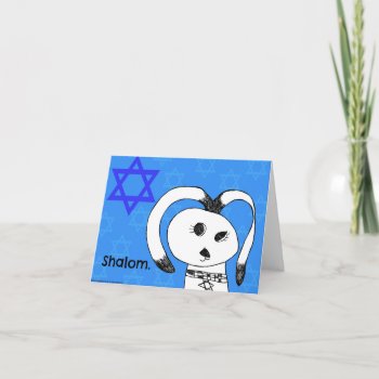 Shalom! Hanukkah Dog Greeting Card by AnimalsByAva at Zazzle