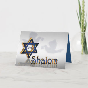 Shalom Hanukkah greeting Holiday Card