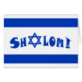 Shalom Israeli Flag (Front Horizontal)