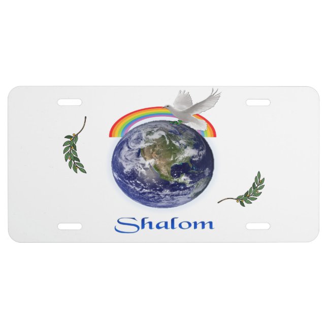 shalom license plate (Front)