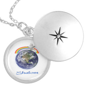 shalom locket necklace
