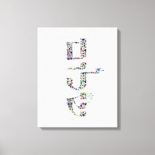 Shalom made with Gemstones in All Colors Canvas Print