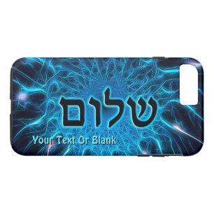 Shalom On Blue Fractal iPhone 8 Plus/7 Plus Case