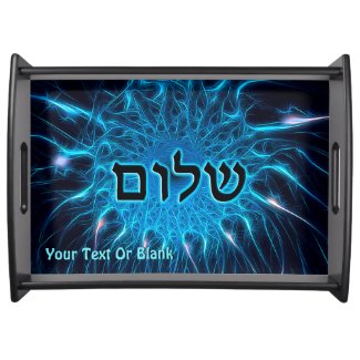 Shalom On Blue Fractal