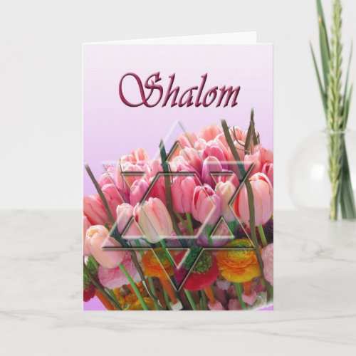 Shalom _ Passover card with Star of David