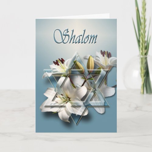 Shalom _ Passover card with Star of David