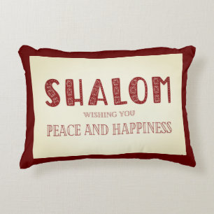 SHALOM Peace And Happiness Accent Pillow