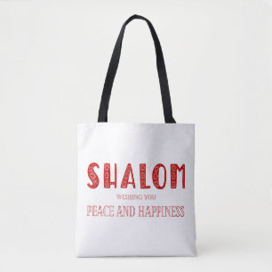 SHALOM Peace And Happiness Tote Bag