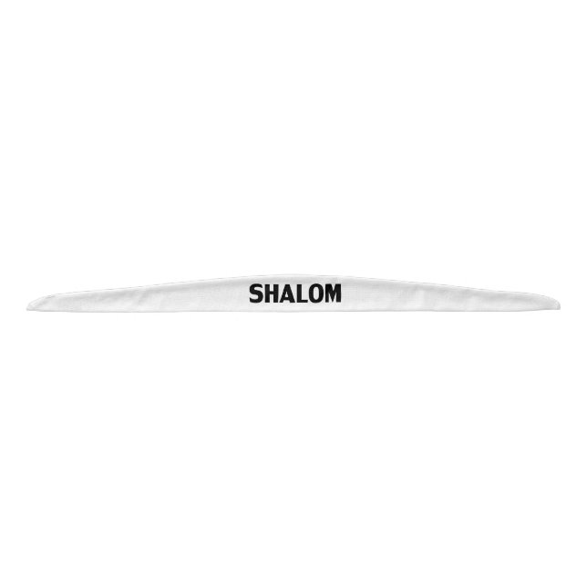 Shalom, Peace black white minimalist modern simple Tie Headband (Front)