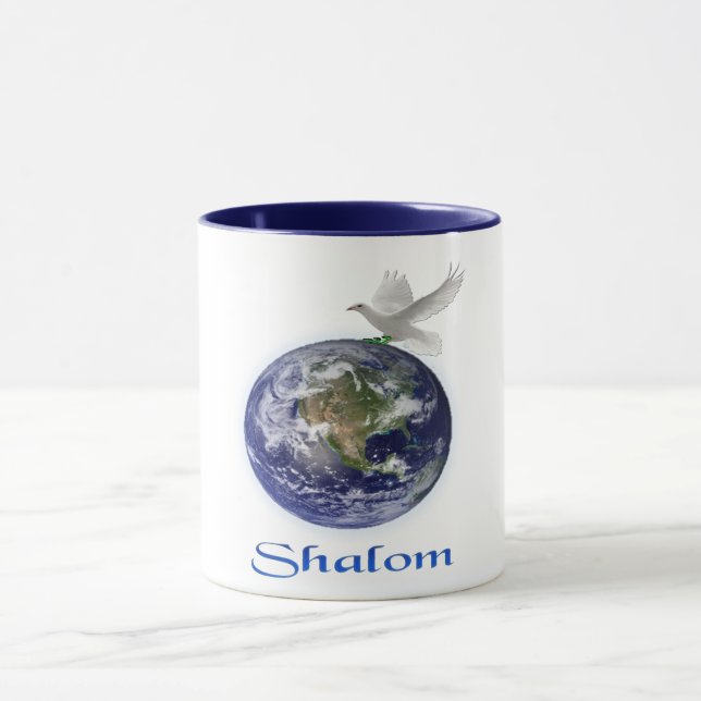 Shalom peace Dove Mug (Center)