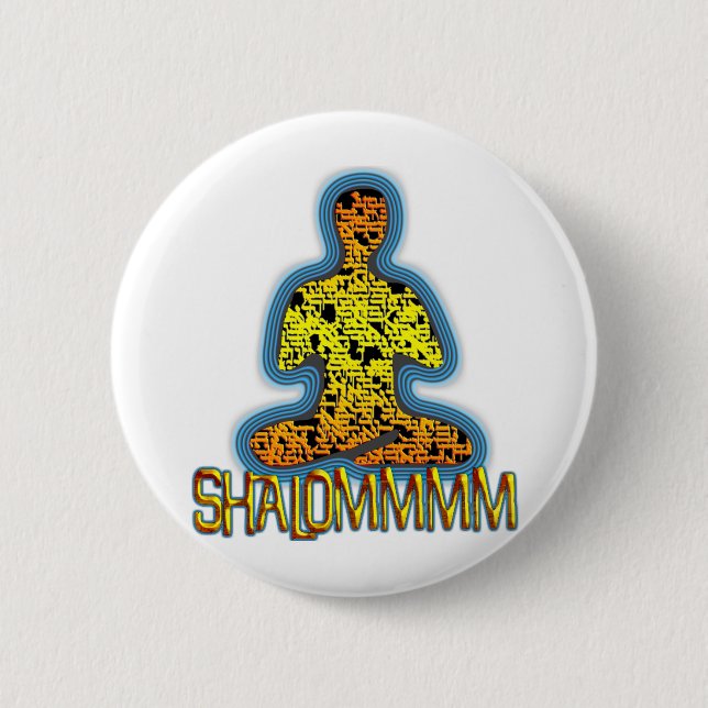 Shalom Pinback Button (Front)