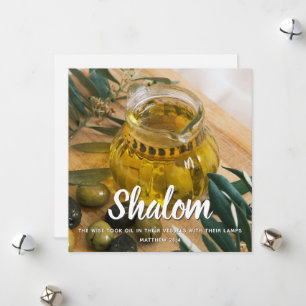 Shalom Religious Greeting Holiday Card