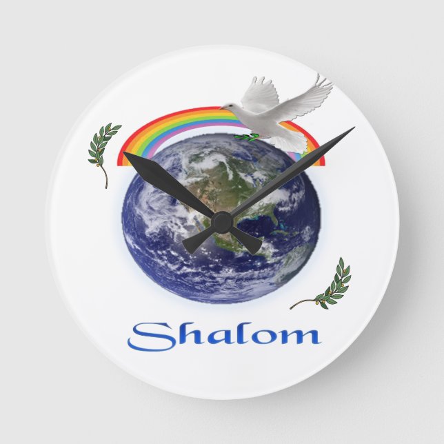 shalom round clock (Front)
