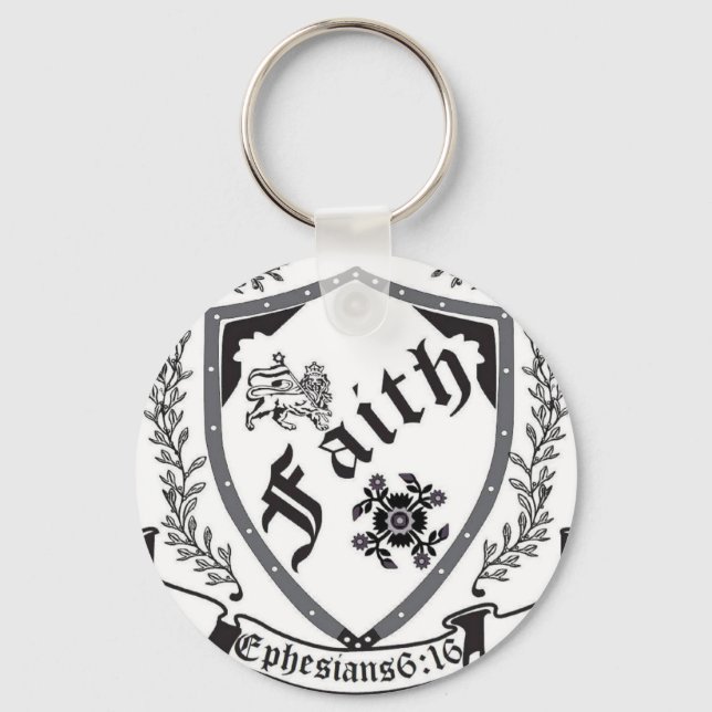 Shalom Shield of Faith Keychain (Front)