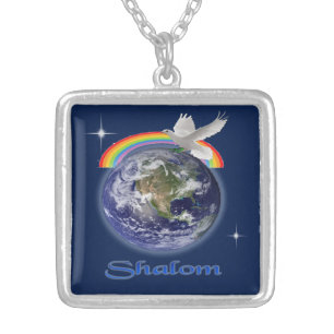 shalom silver plated necklace