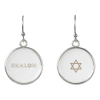 Shalom Star of David Hanukkah Gift Earrings