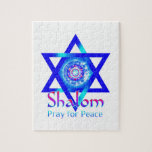 Shalom Star Of David_pray For Peace Of Israel Jigsaw Puzzle at Zazzle