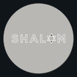 Shalom Star Stickers - Gray<br><div class="desc">These Shalom Star stickers are a gorgeous way to seal your Hanukkah cards this holiday season. These coordinate beautifully with Parcel Studio's Shalom Star holiday collection.</div>