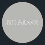 Shalom Star Stickers - Gray<br><div class="desc">These Shalom Star stickers are a gorgeous way to seal your Hanukkah cards this holiday season. These coordinate beautifully with Parcel Studio's Shalom Star holiday collection.</div>
