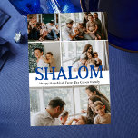 Shalom White Letter Hanukkah family photo Collage Holiday Card<br><div class="desc">Shalom White Letter Hanukkah family photo Collage</div>