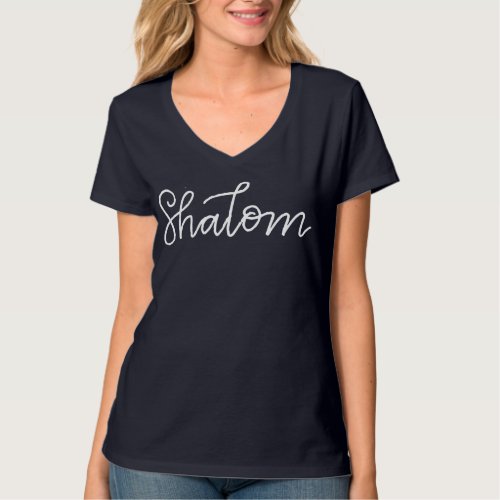 Shalom womens v_neck T_Shirt