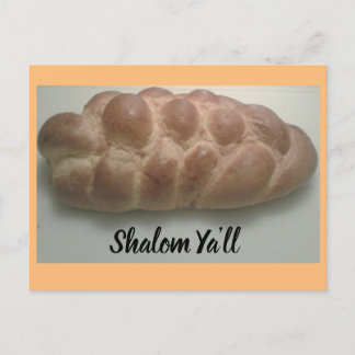 Shalom Ya'll challah bread Postcard