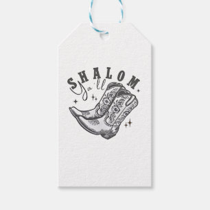 Shalom Y'all Cowboy Jewish Hanukkah West Gift Tags
