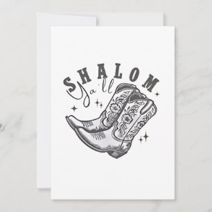 Shalom Y'all Cowboy Jewish Hanukkah West Invitation